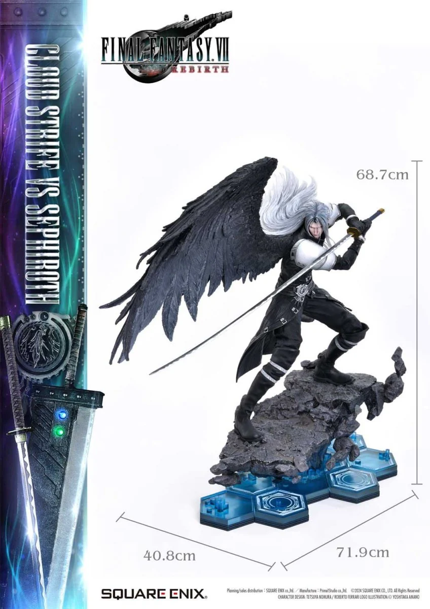 Final Fantasy VII Rebirth Statues 2-Pack 1/4 Cloud Strife vs Sephiroth 69cm ETA Dec 2026 - Image 11