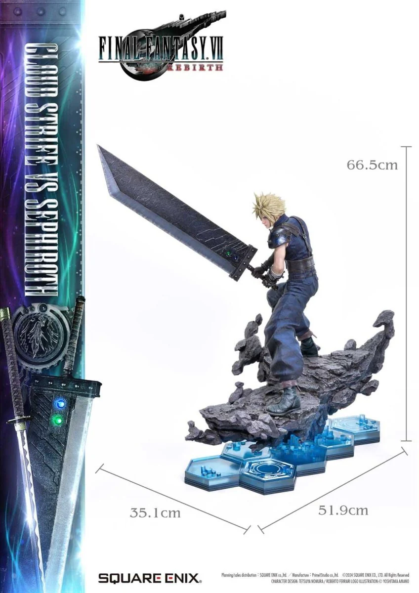 Final Fantasy VII Rebirth Statues 2-Pack 1/4 Cloud Strife vs Sephiroth 69cm ETA Dec 2026 - Image 9