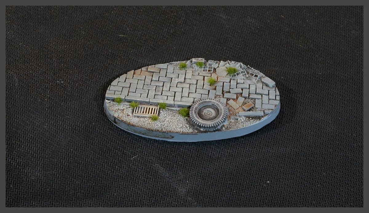 Gamers Grass Battle Ready Bases - Urban Warfare Oval 90mm (x2) - Image 2