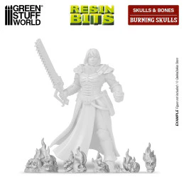 Green Stuff World 30x Resin Burning Skulls - Image 3