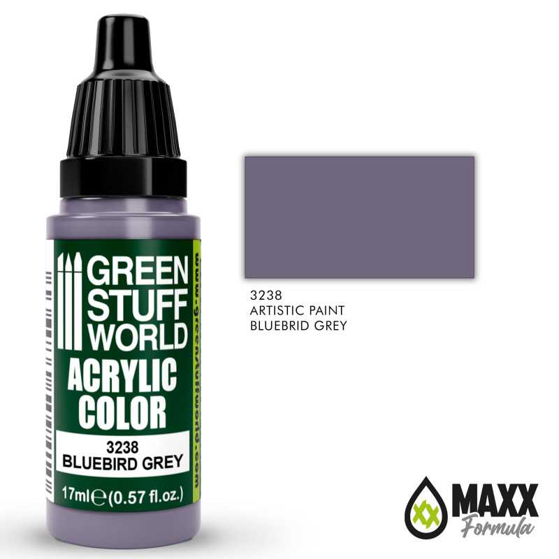 Green Stuff World Acrylic Color Paint - BLUEBIRD GREY 17ml - Image 2