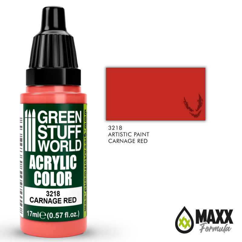 Green Stuff World Acrylic Color Paint - CARNAGE RED 17ml - Image 2