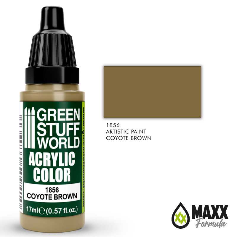 Green Stuff World Acrylic Color Paint - COYOTE BROWN 17ml - Image 2