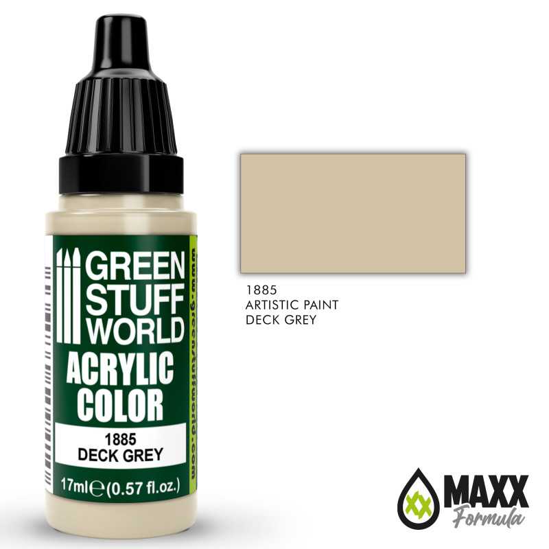 Green Stuff World Acrylic Color Paint - DECK GREY 17ml - Image 2
