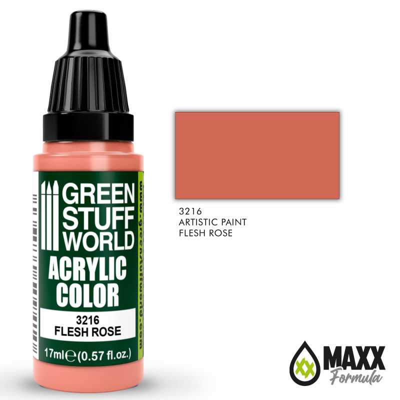 Green Stuff World Acrylic Color Paint - FLESH ROSE 17ml - Image 2