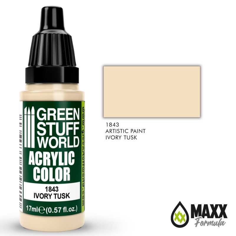 Green Stuff World Acrylic Color Paint - IVORY TUSK 17ml - Image 2