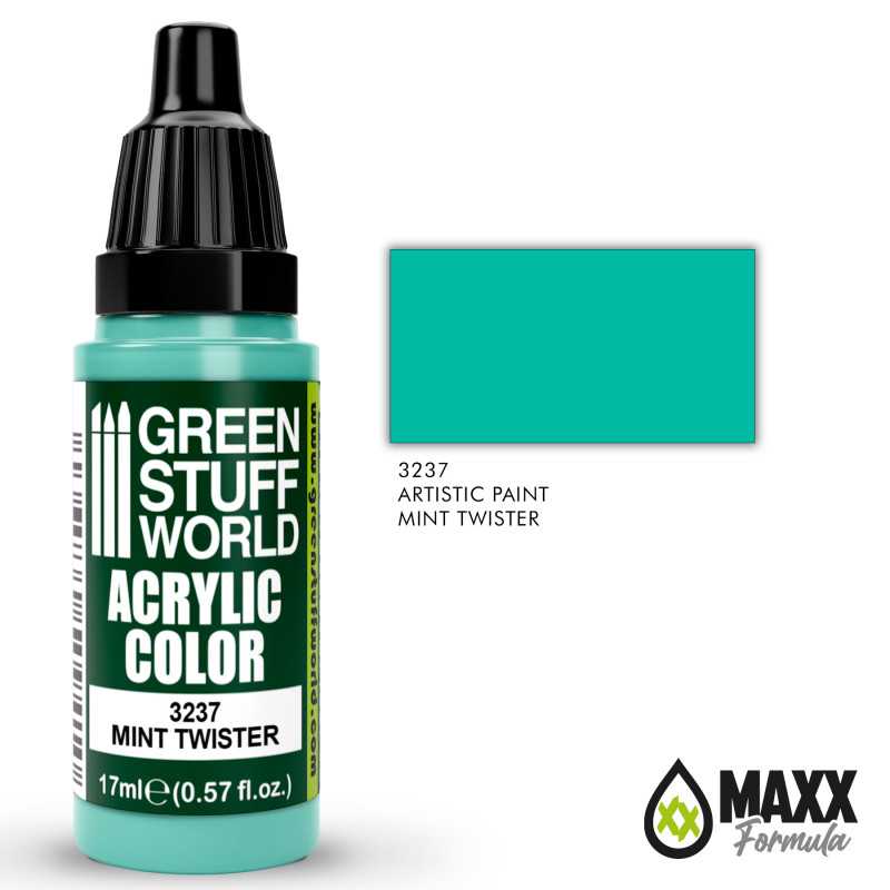 Green Stuff World Acrylic Color Paint - MINT TWISTER 17ml - Image 2