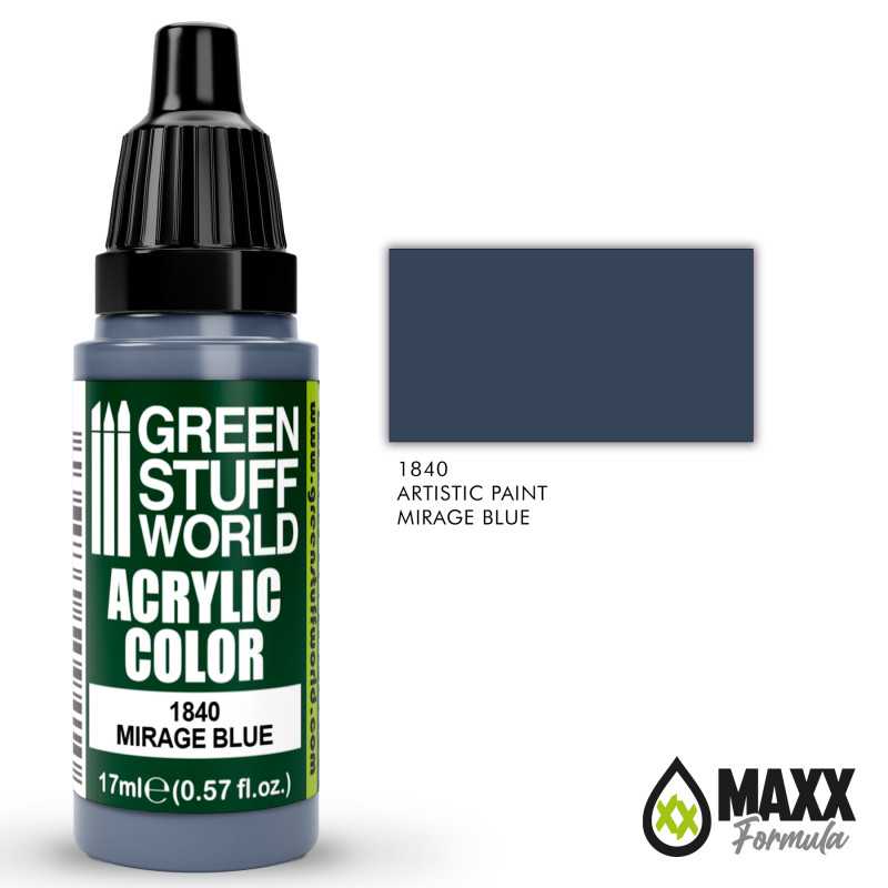 Green Stuff World Acrylic Color Paint - MIRAGE BLUE 17ml - Image 2