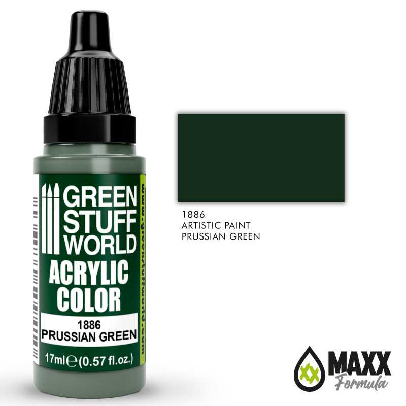 Green Stuff World Acrylic Color Paint - PRUSSIAN GREEN 17ml - Image 2