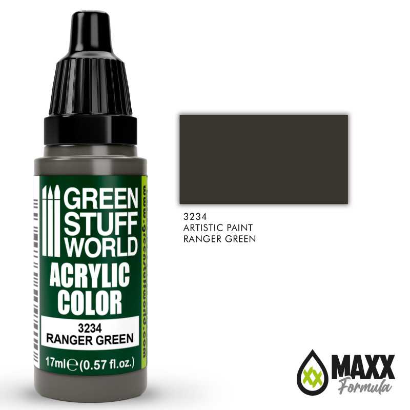 Green Stuff World Acrylic Color Paint - RANGER GREEN 17ml - Image 2