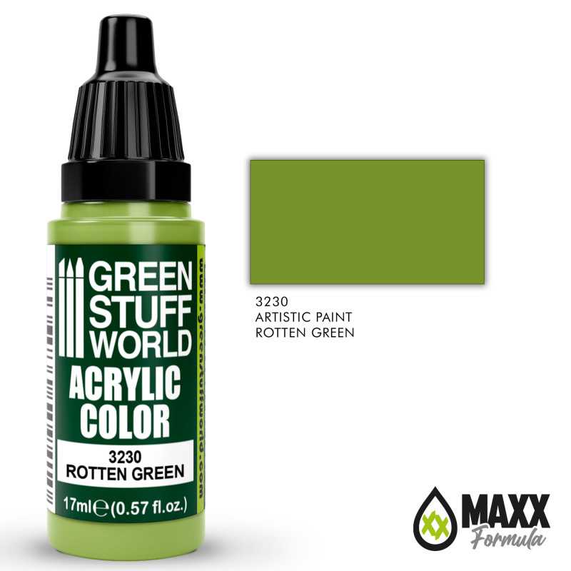 Green Stuff World Acrylic Color Paint - ROTTEN GREEN 17ml - Image 2