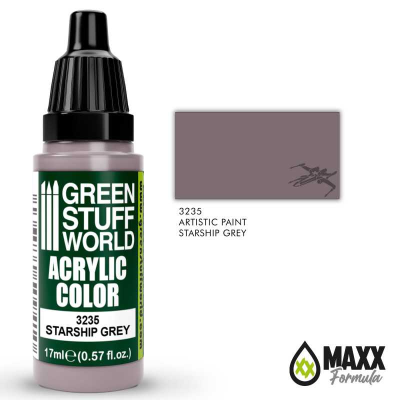 Green Stuff World Acrylic Color Paint - STARSHIP GREY 17ml - Image 2