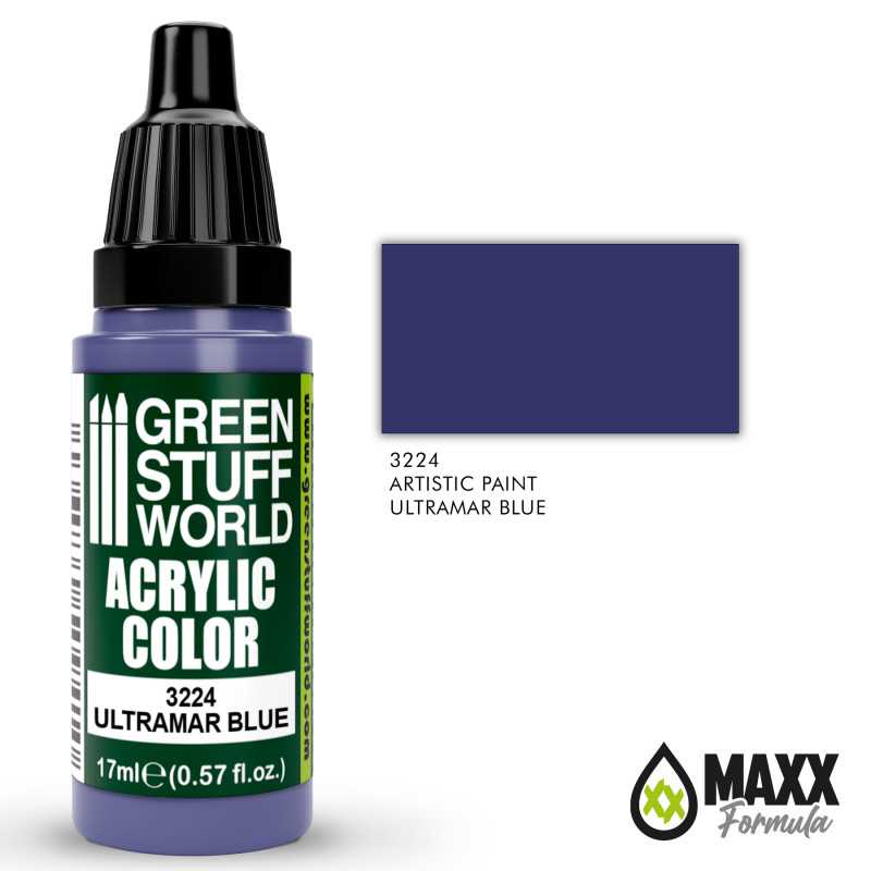 Green Stuff World Acrylic Color Paint - ULTRAMAR BLUE 17ml - Image 2