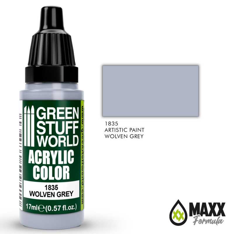 Green Stuff World Acrylic Color Paint - WOLVEN GREY 17ml - Image 2