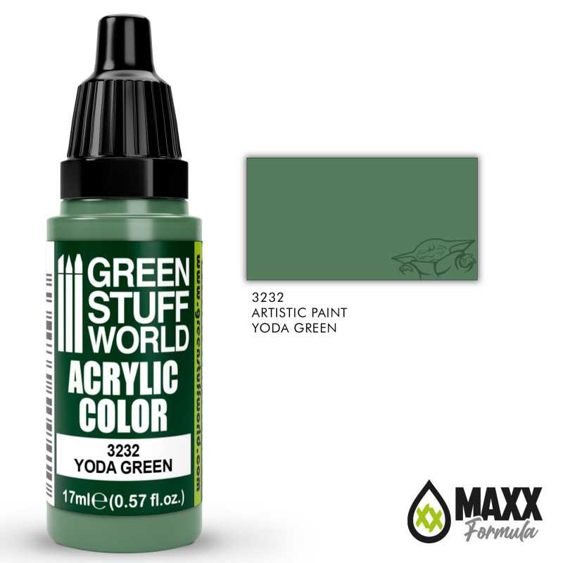 Green Stuff World Acrylic Color Paint - YODA GREEN 17ml - Image 2