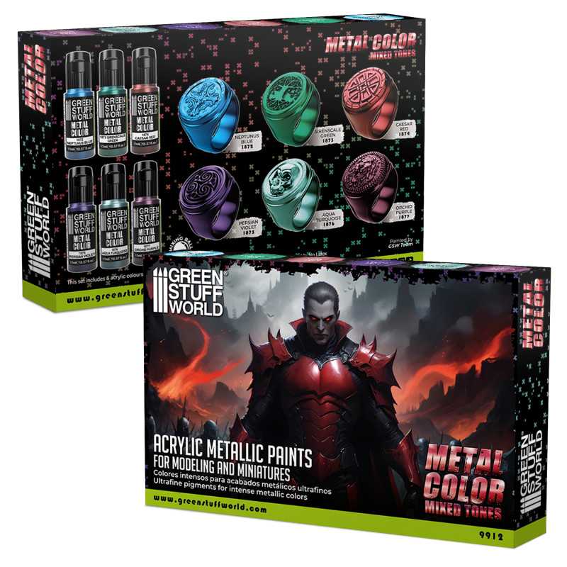 Green Stuff World Metallic Paints Set - Colours - Image 2