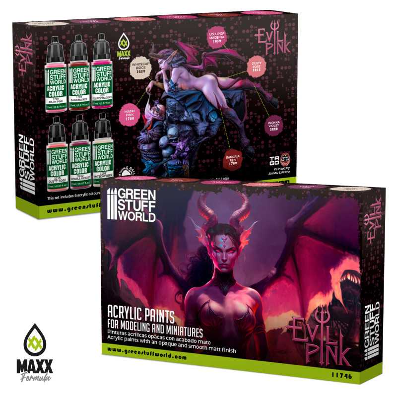 Green Stuff World Paint Set - Evil Pink - Image 3