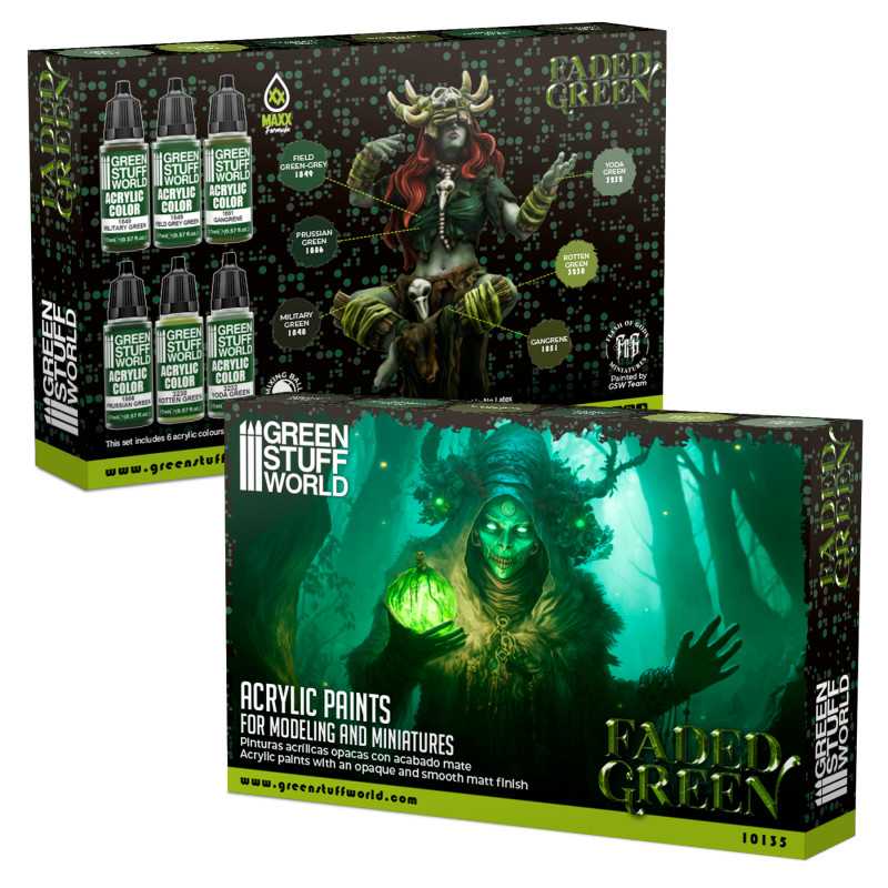 Green Stuff World Paint Set - Faded Green - Image 2