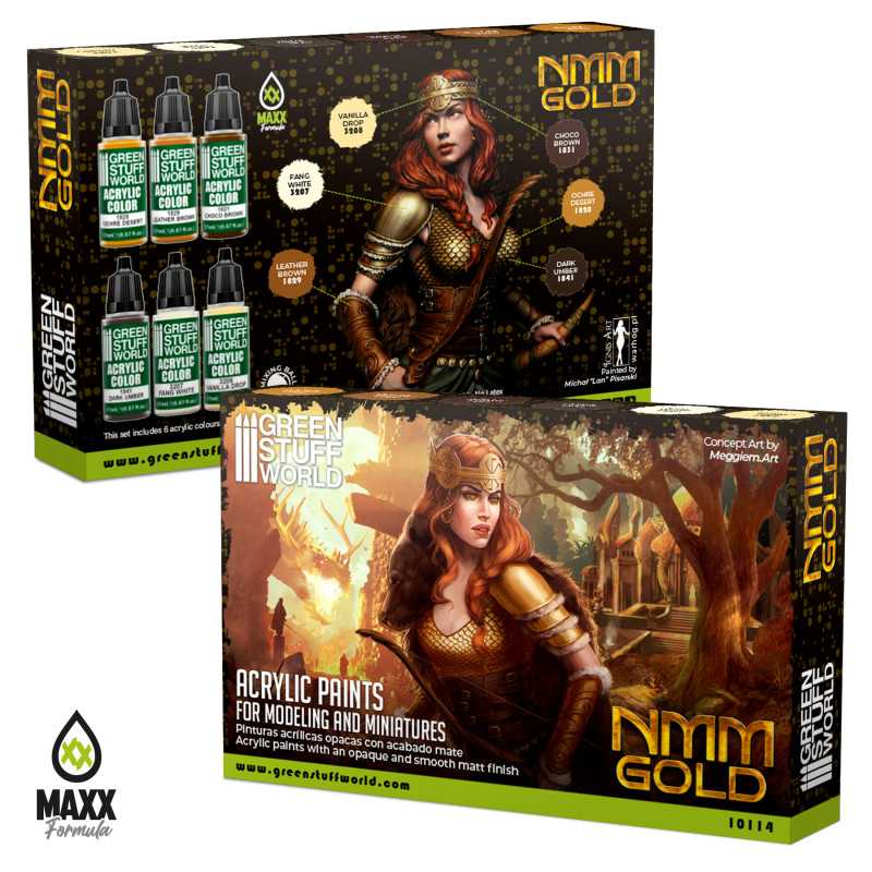 Green Stuff World Paint Set - NMM Gold - Image 3