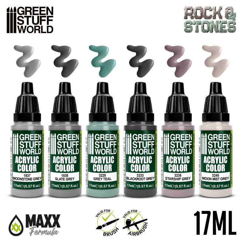 Green Stuff World Paint Set - Rock & Stone - Image 3