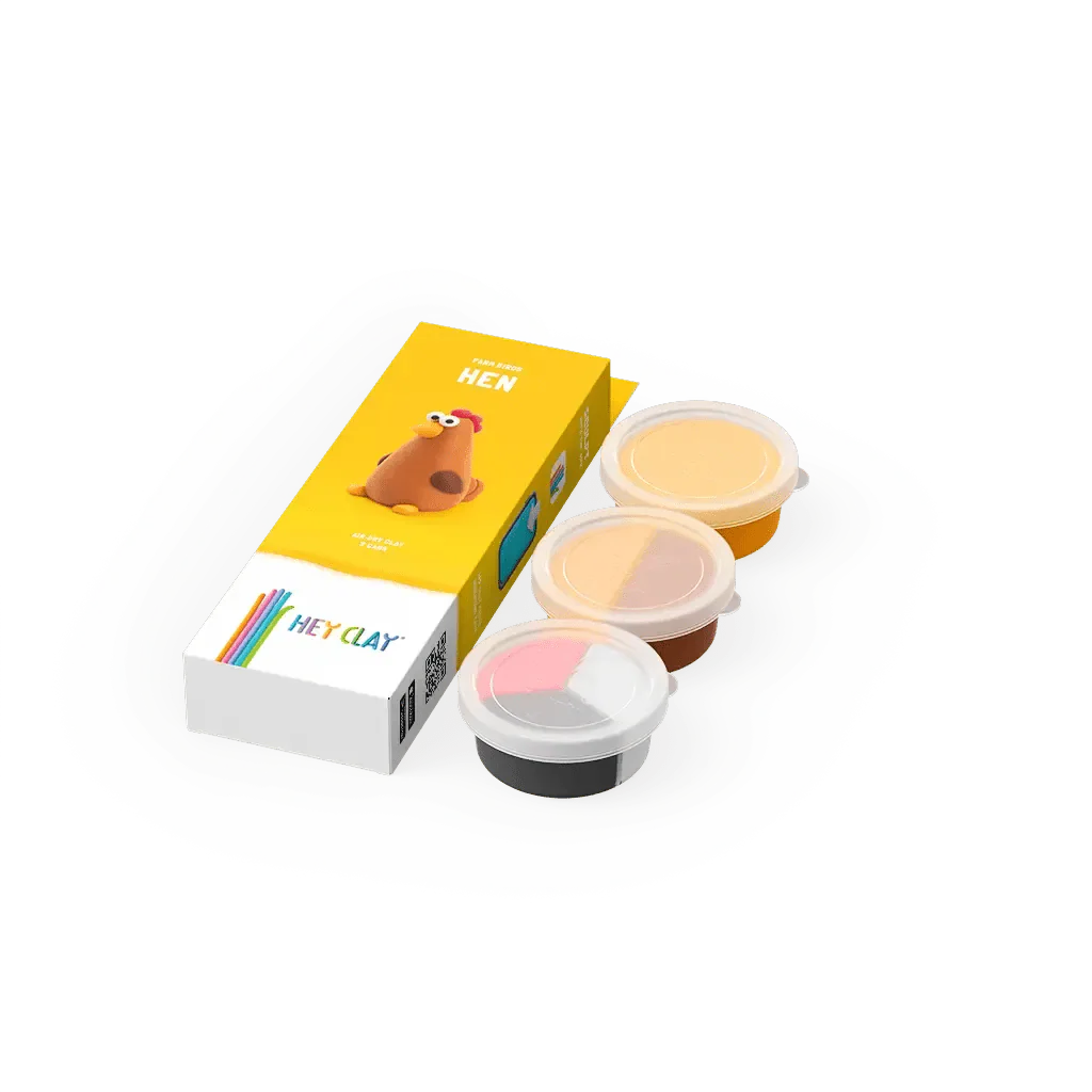 Hey Clay Claymates Animals - Hen (3 Cans) - Image 2