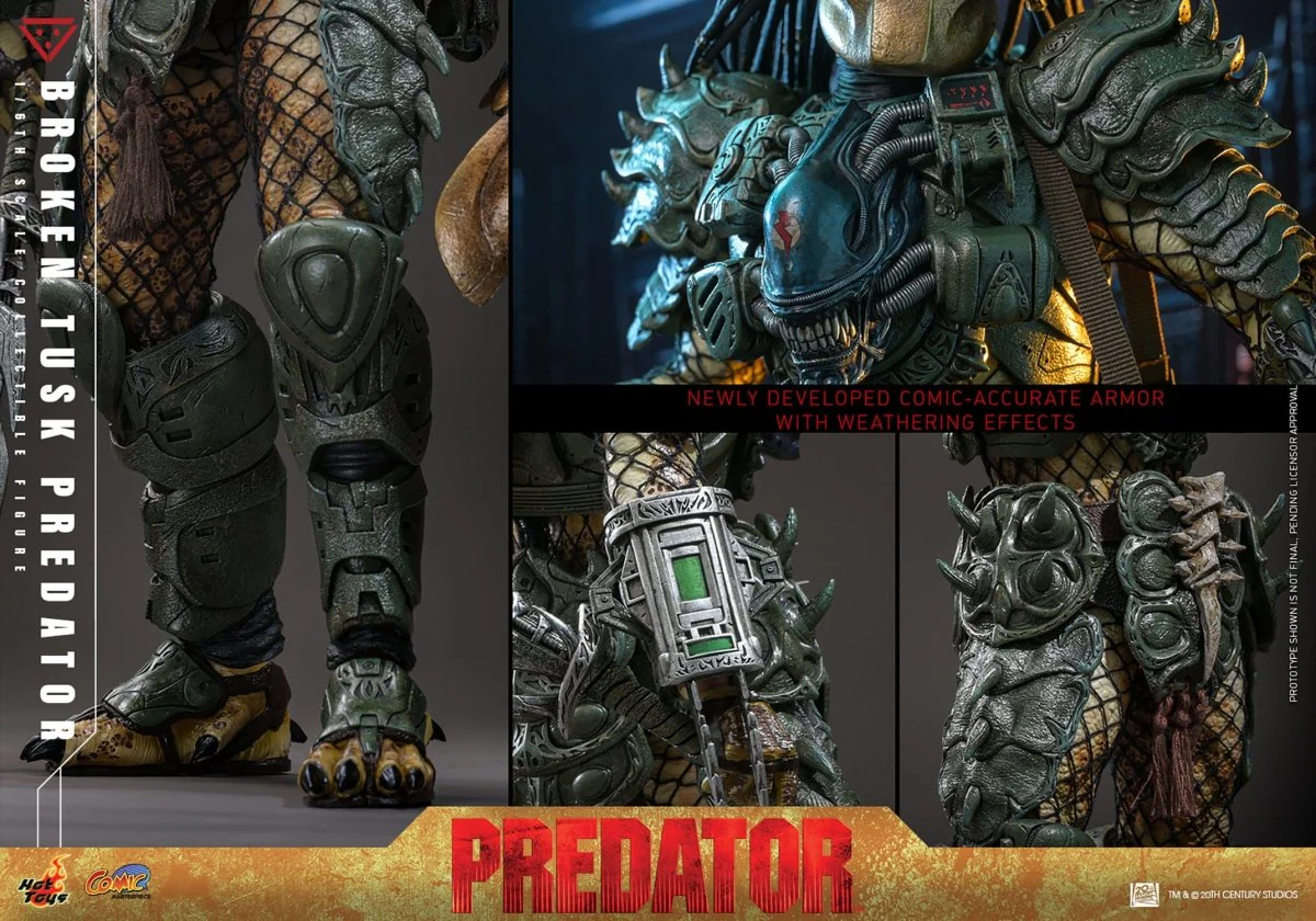 Hot Toys Alien vs. Predator: Comic Masterpiece Broken Tusk Predator 35cm - Image 12