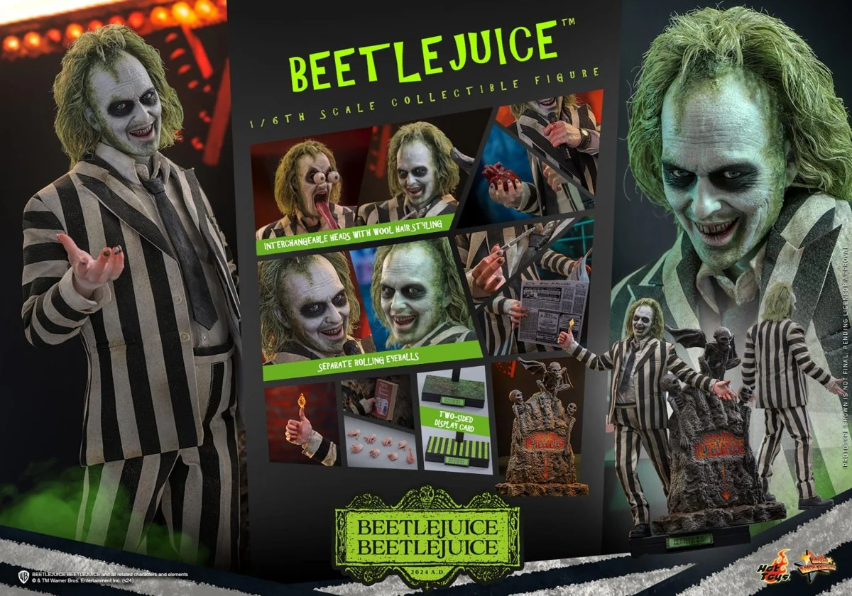 Hot Toys Beetlejuice: Movie Masterpiece Beetlejuice 30cm - Image 6