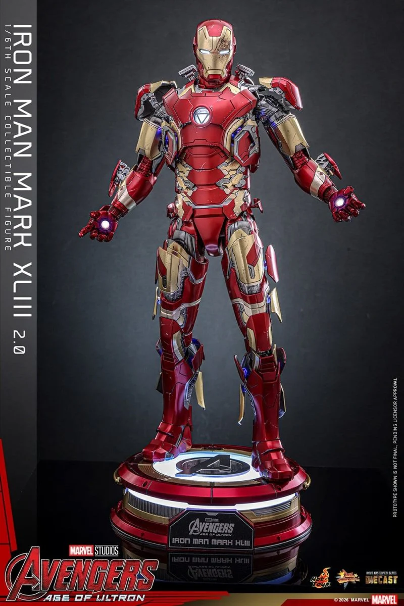 Hot Toys Iron Man: Age of Ultron Movie Masterpiece Iron Man Mark XLIII (2.0) 32cm - Image 6