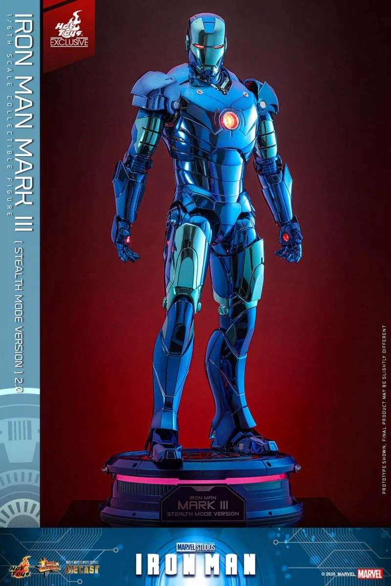 Hot Toys Iron Man: Movie Masterpiece Iron Man Mark III (Stealth Mode Ver.) 2.0 33cm - Image 14