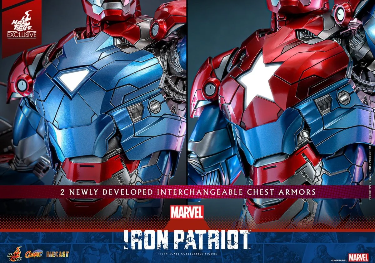 Hot Toys Marvel: Comic Masterpiece Iron Patriot 32cm - Image 4