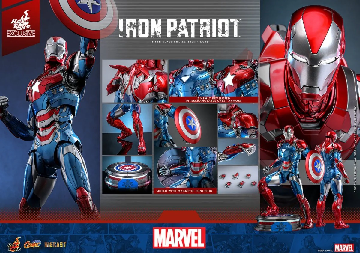 Hot Toys Marvel: Comic Masterpiece Iron Patriot 32cm - Image 6