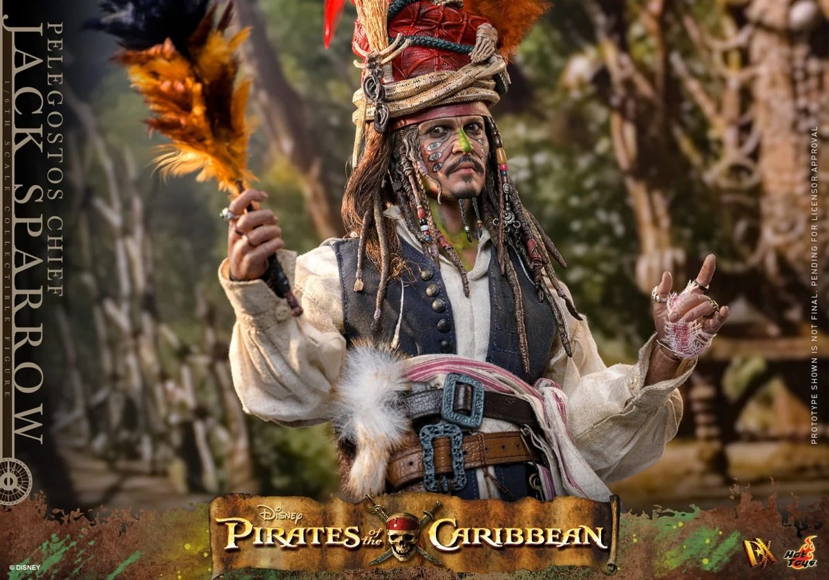 Hot Toys Pirates of the Caribbean: Dead Man's Chest Pelegostos Chief Jack Sparrow 30cm - Image 11