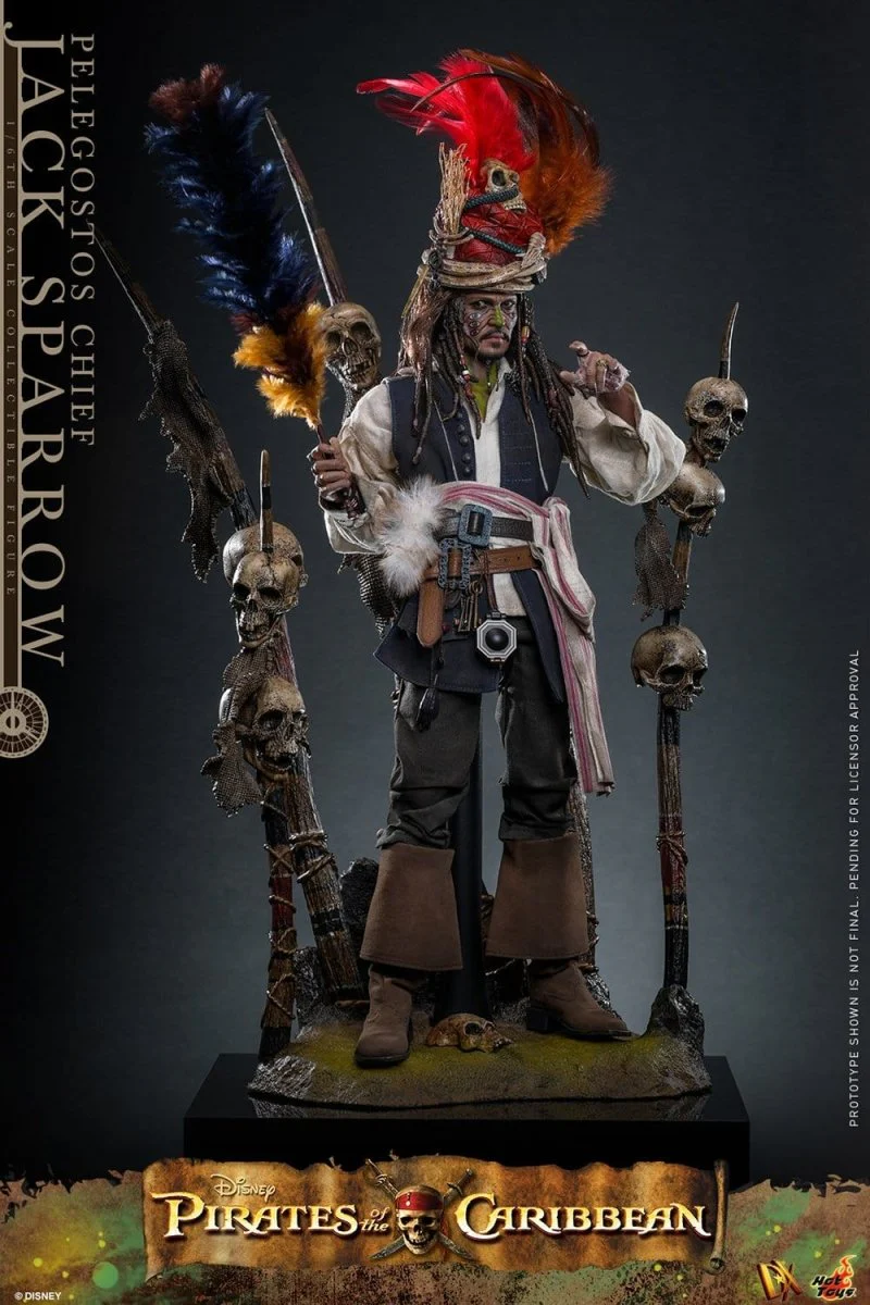 Hot Toys Pirates of the Caribbean: Dead Man's Chest Pelegostos Chief Jack Sparrow 30cm - Image 15