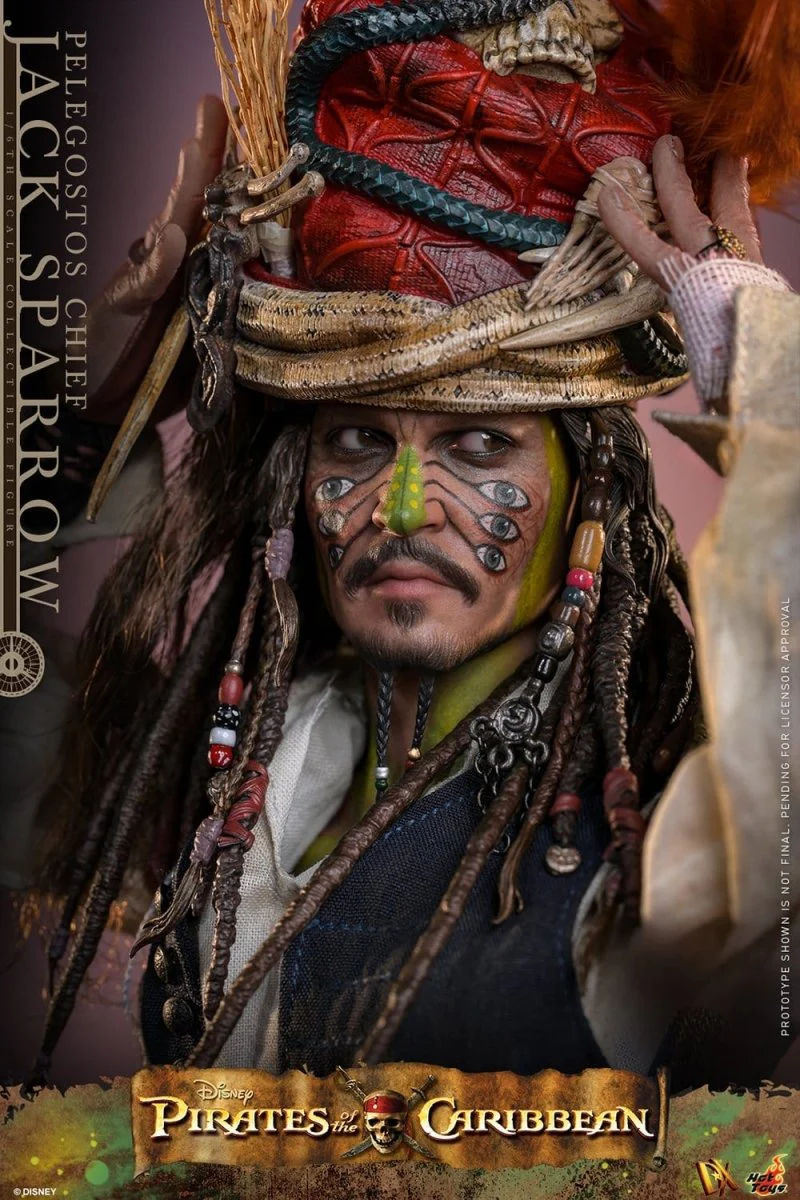 Hot Toys Pirates of the Caribbean: Dead Man's Chest Pelegostos Chief Jack Sparrow 30cm - Image 16