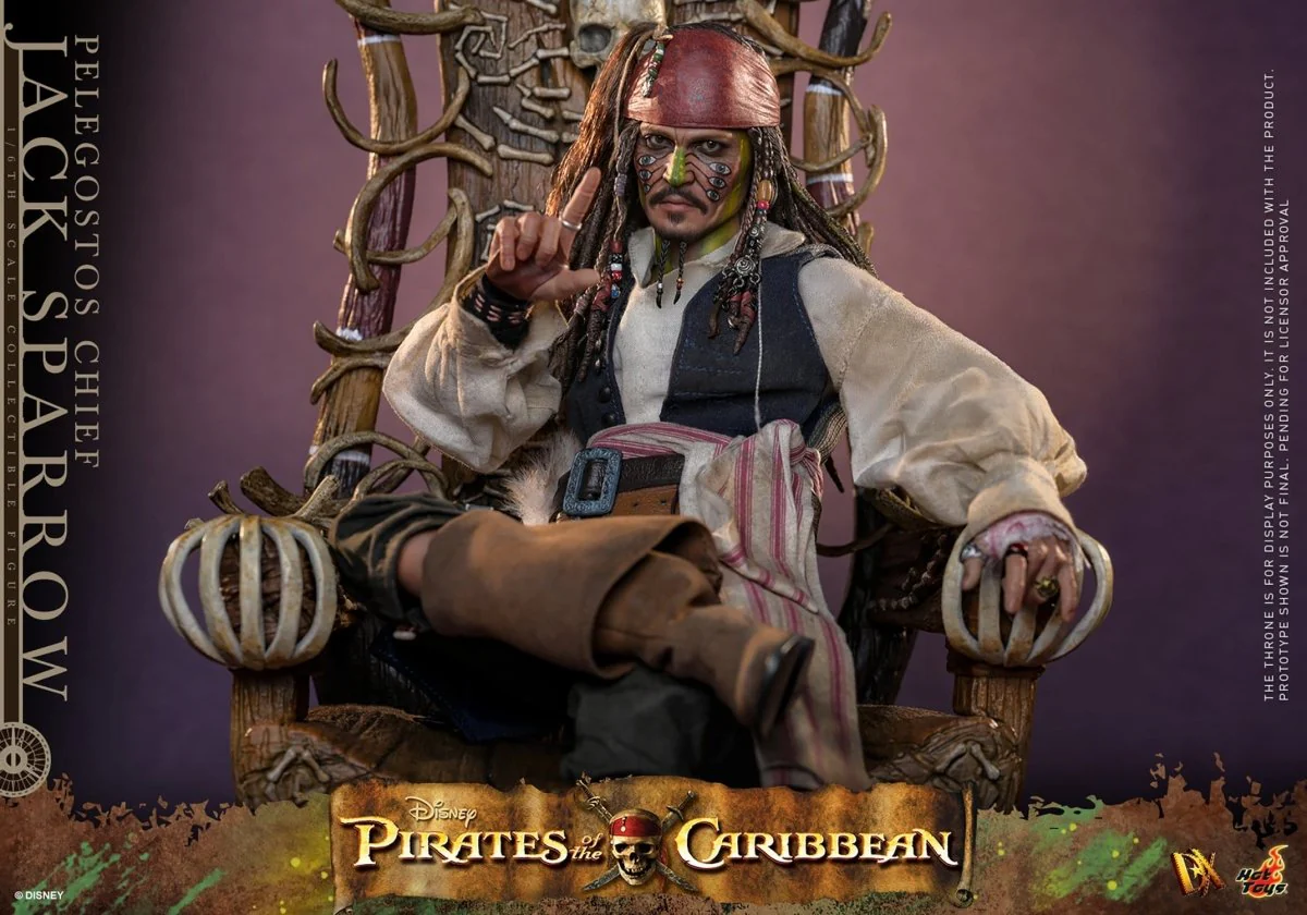 Hot Toys Pirates of the Caribbean: Dead Man's Chest Pelegostos Chief Jack Sparrow 30cm - Image 17