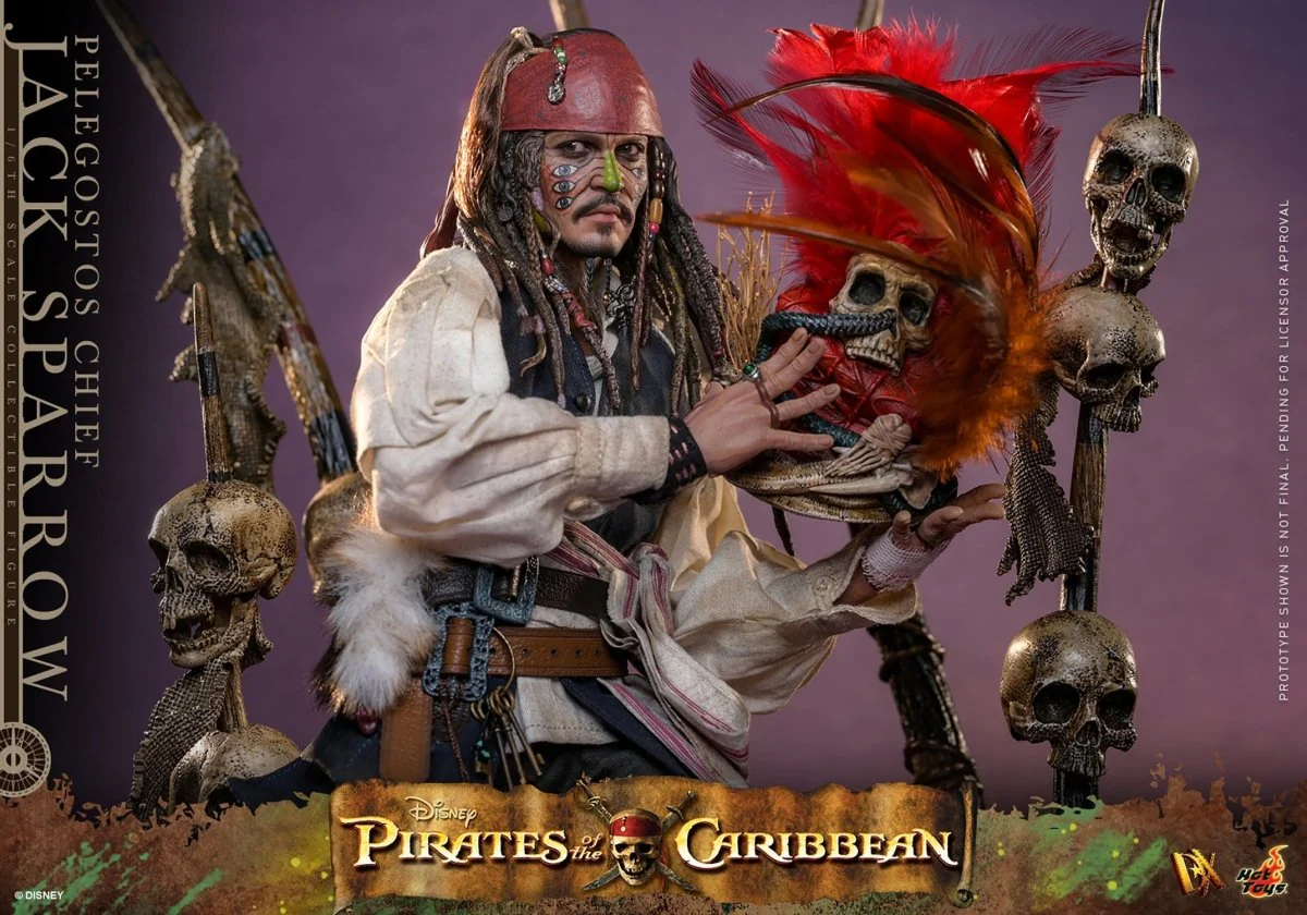 Hot Toys Pirates of the Caribbean: Dead Man's Chest Pelegostos Chief Jack Sparrow 30cm - Image 18
