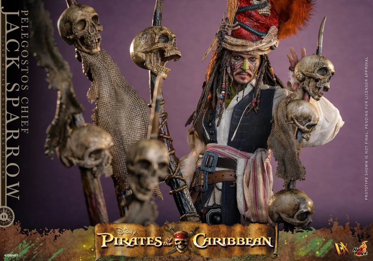 Hot Toys Pirates of the Caribbean: Dead Man's Chest Pelegostos Chief Jack Sparrow 30cm - Image 19