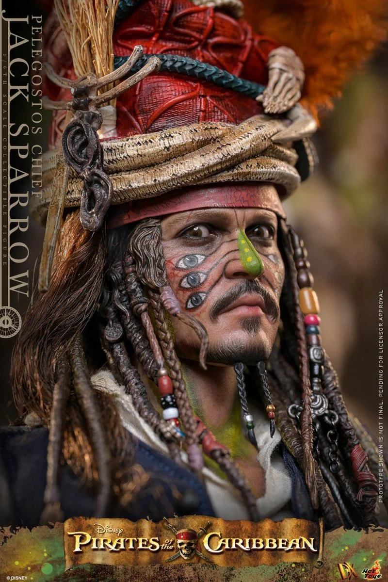 Hot Toys Pirates of the Caribbean: Dead Man's Chest Pelegostos Chief Jack Sparrow 30cm - Image 4