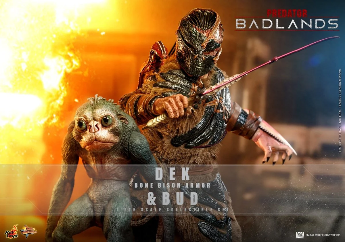 Hot Toys Predator: Badlands Masterpiece 2-Pack 1/6 Dek (Bone Bison Armor) and Bud 31cm - Image 10