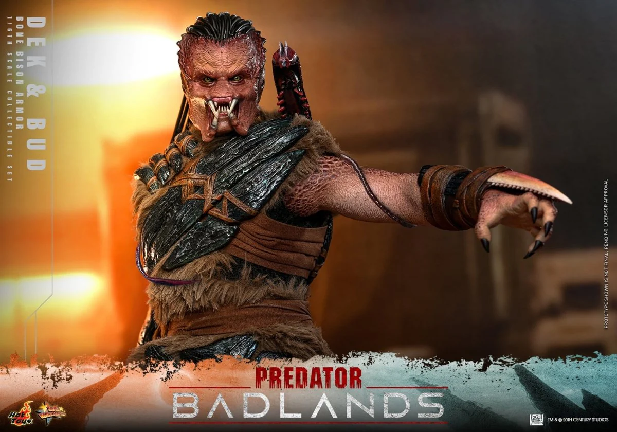 Hot Toys Predator: Badlands Masterpiece 2-Pack 1/6 Dek (Bone Bison Armor) and Bud 31cm - Image 11