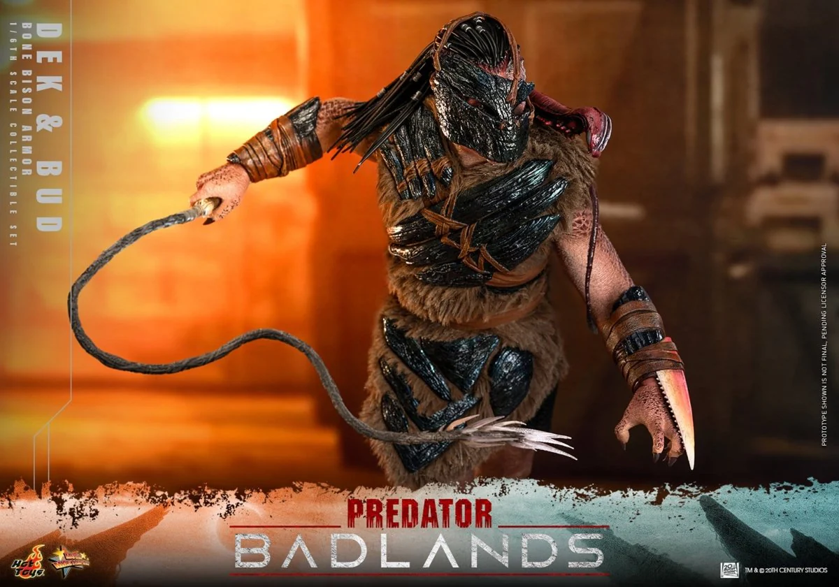 Hot Toys Predator: Badlands Masterpiece 2-Pack 1/6 Dek (Bone Bison Armor) and Bud 31cm - Image 12