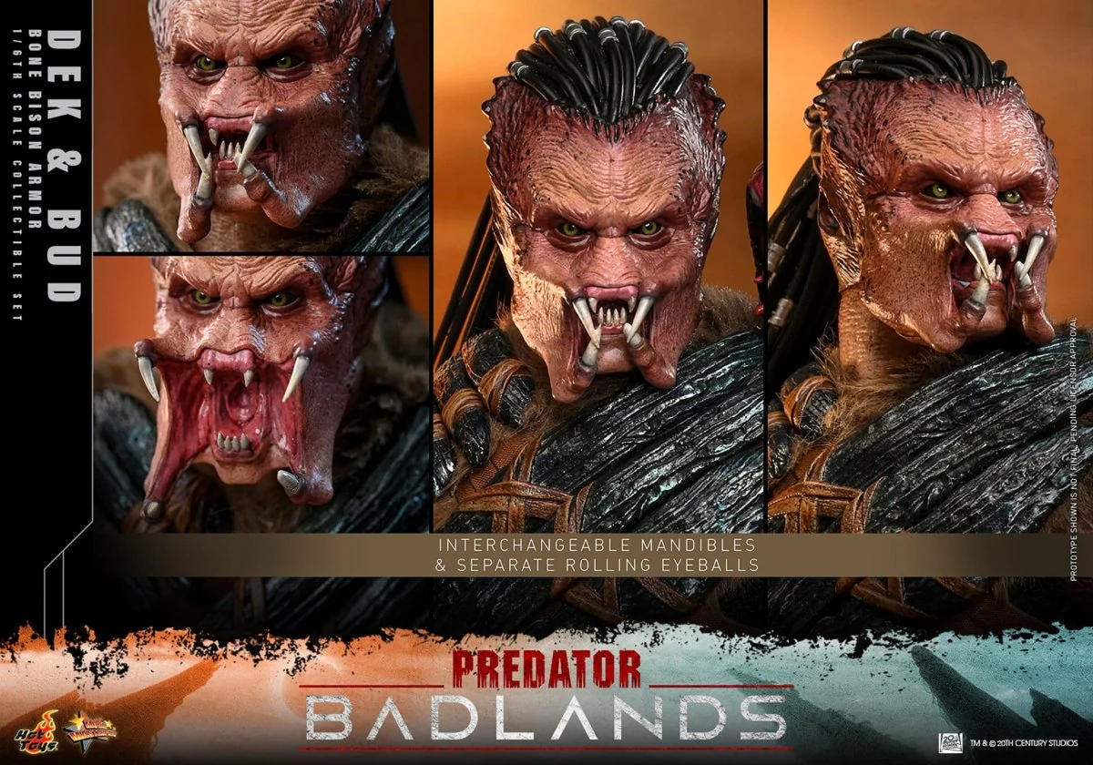 Hot Toys Predator: Badlands Masterpiece 2-Pack 1/6 Dek (Bone Bison Armor) and Bud 31cm - Image 5