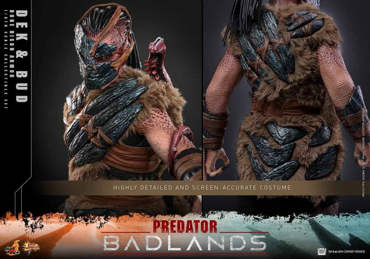 Hot Toys Predator: Badlands Masterpiece 2-Pack 1/6 Dek (Bone Bison Armor) and Bud 31cm - Image 7