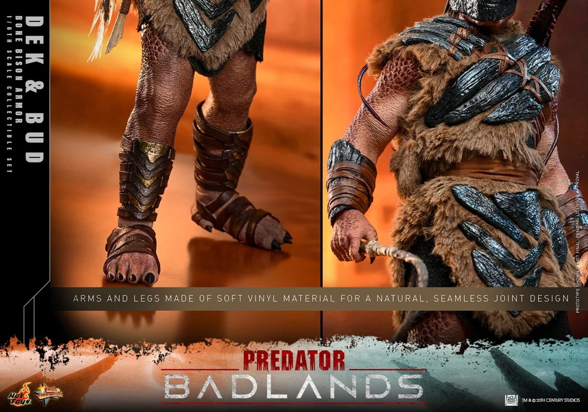 Hot Toys Predator: Badlands Masterpiece 2-Pack 1/6 Dek (Bone Bison Armor) and Bud 31cm - Image 8