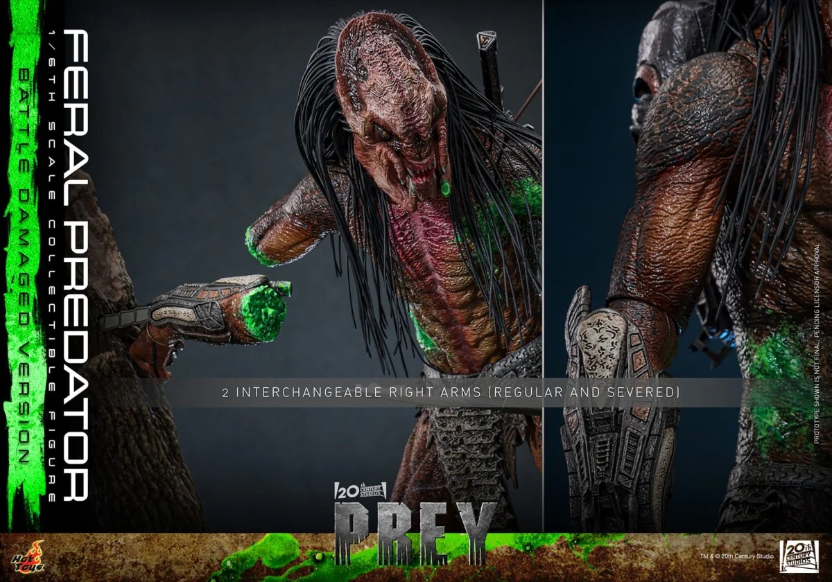 Hot Toys Prey: Feral Predator (Battle Damaged Version) 37cm - Image 4