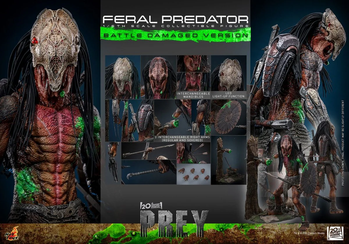 Hot Toys Prey: Feral Predator (Battle Damaged Version) 37cm - Image 5