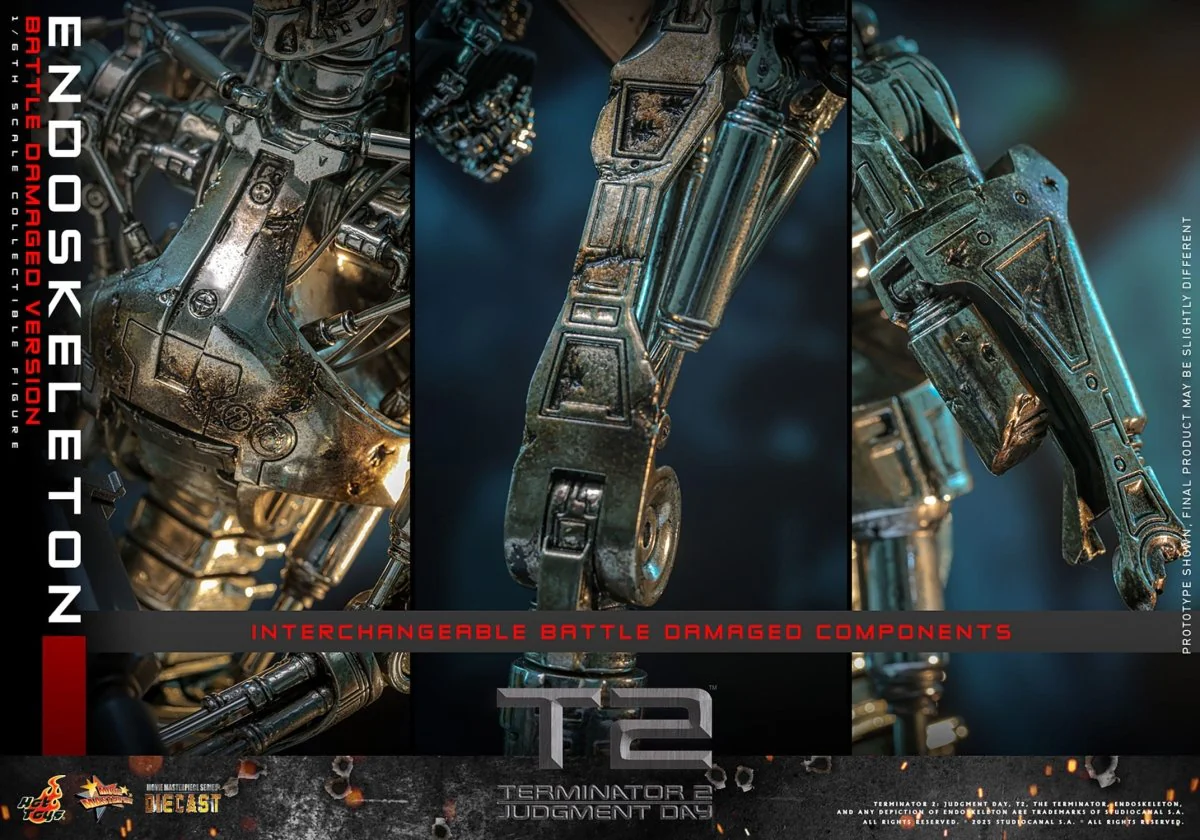 Hot Toys Terminator 2: Endoskeleton (Battle Damaged Version) 31cm - Image 10