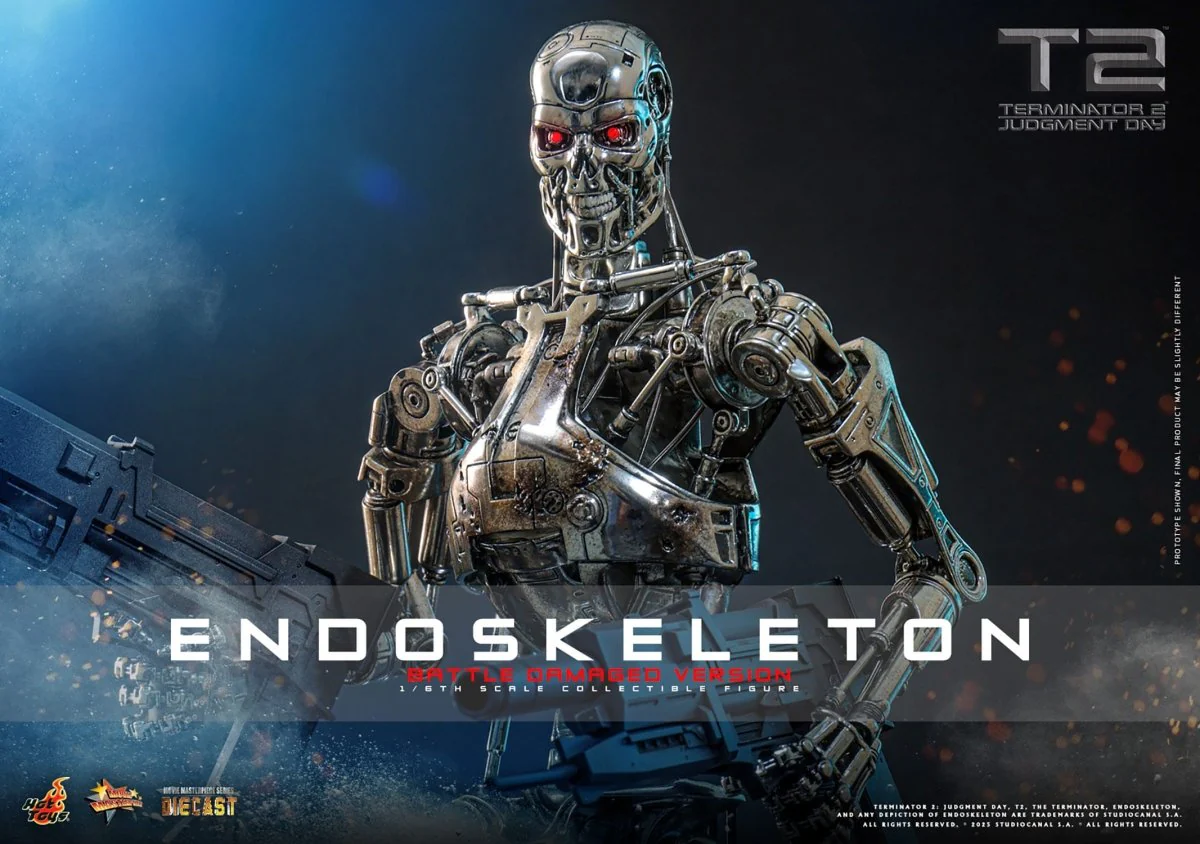 Hot Toys Terminator 2: Endoskeleton (Battle Damaged Version) 31cm - Image 12