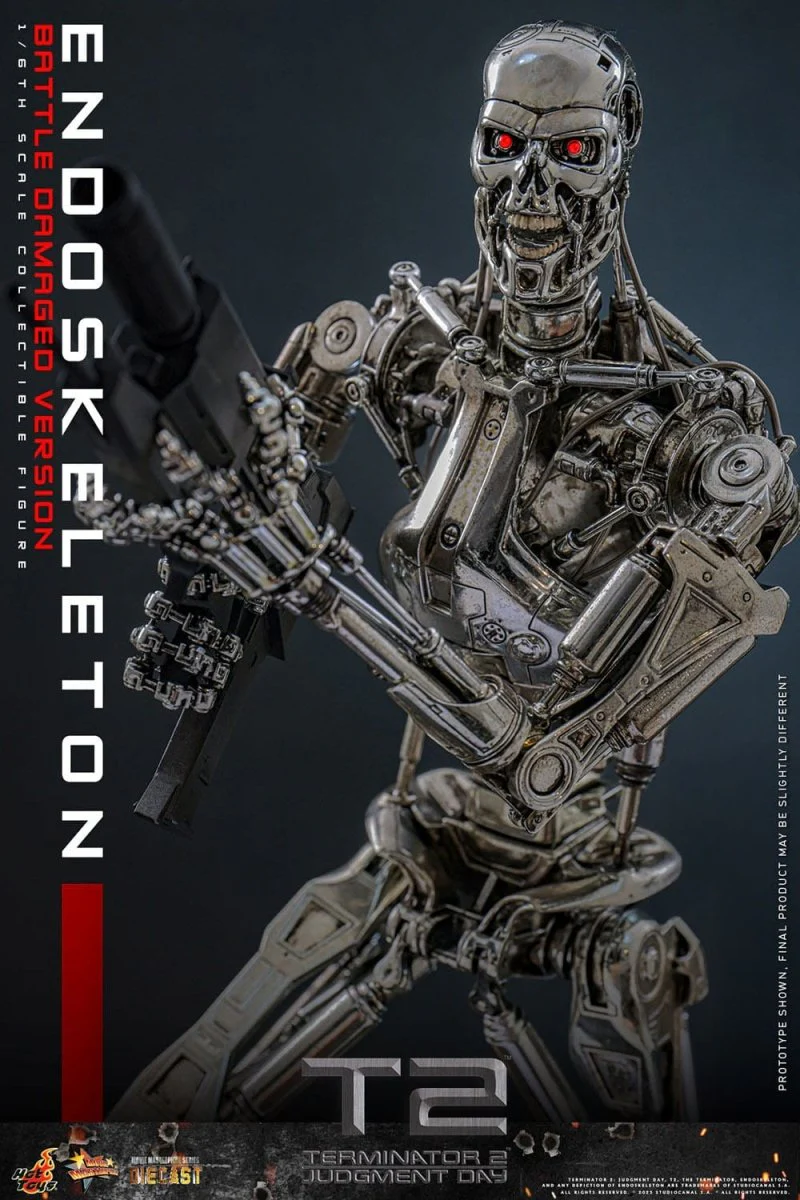 Hot Toys Terminator 2: Endoskeleton (Battle Damaged Version) 31cm - Image 13