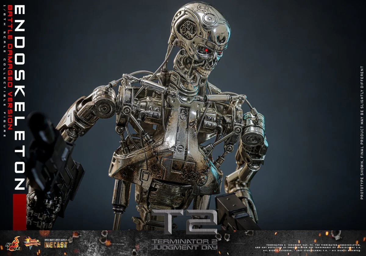 Hot Toys Terminator 2: Endoskeleton (Battle Damaged Version) 31cm - Image 19